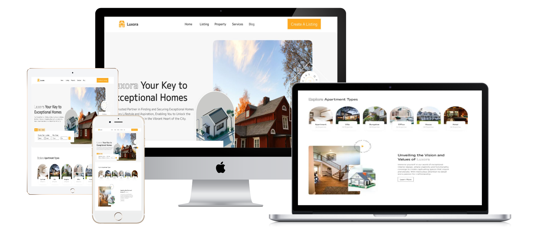 figma web template for property listings rentals and sales
