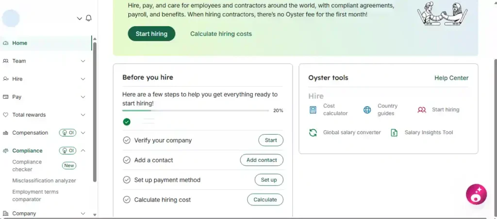 Deel vs Competitors: Detailed Comparison of Remote, Oyster & Rippling in 2026 4 oyster-hr-dashboard